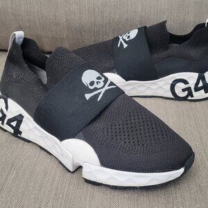 Size 11 G/FORE MG4.1 Black White Golf Shoes Spikeless Slip On Pirate